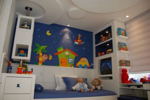 Fotos de decoração de quarto infantil masculino colorido azul