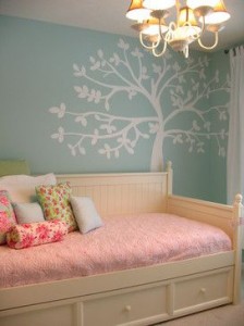 quarto azul e rosa para meninas