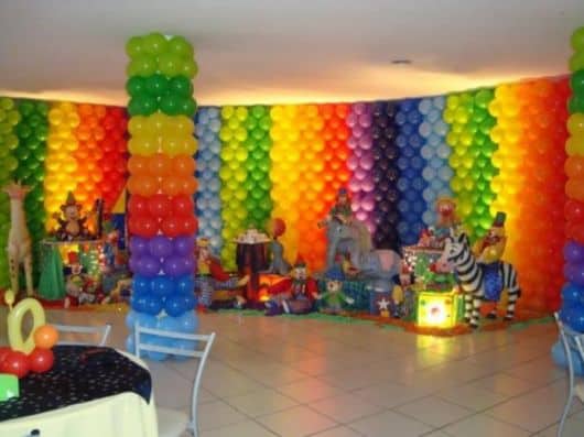 decoração de festa infantil com balões passo a passo