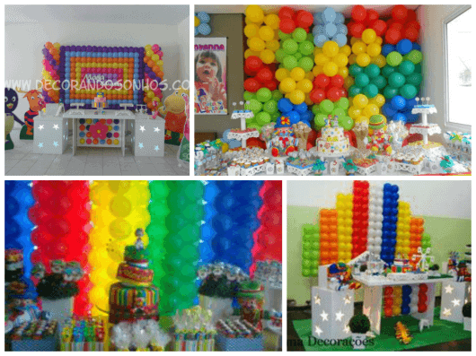 como fazer decoração de festa infantil com balões