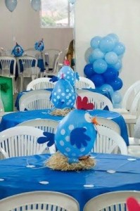 enfeite de mesa de aniversário com balão