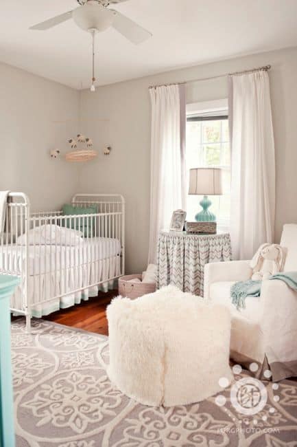 cores relaxantes para quarto de bebê