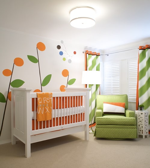 Resultado de imagem para quarto de bebê com cor diferente