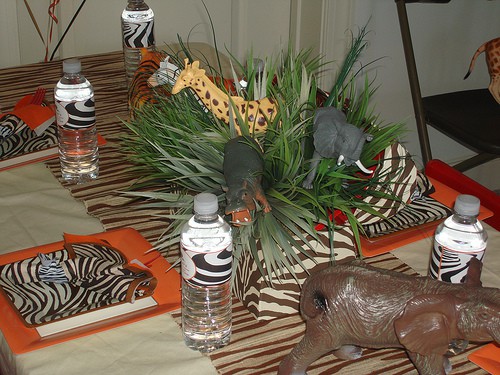 kit festa safari - arranjo de mesa