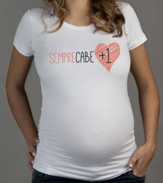 camiseta criativa personalizada de grávida