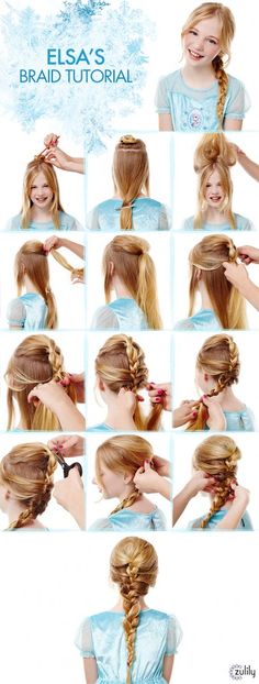 Como fazer penteado da Elsa - Frozen