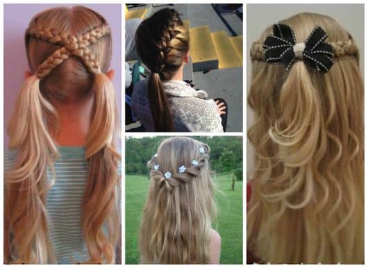 Fotos de penteados infantis femininos