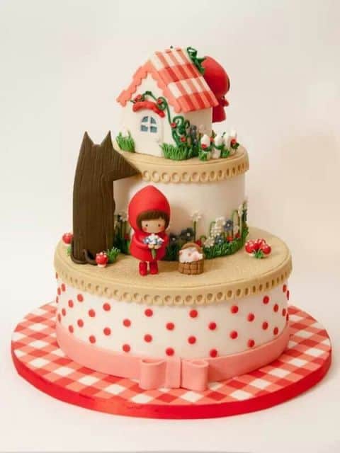 Fotos de bolo decorado para festa infantil da Chapeuzinho Vermelho - pinterest
