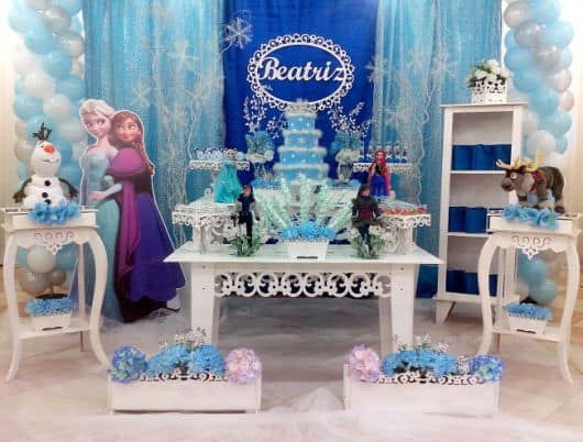 Decoração de festa Frozen provençal