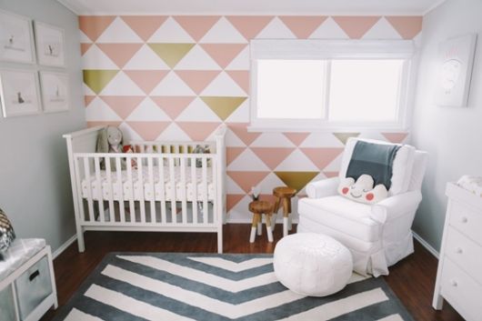 papel de parede para quarto de bebê moderno
