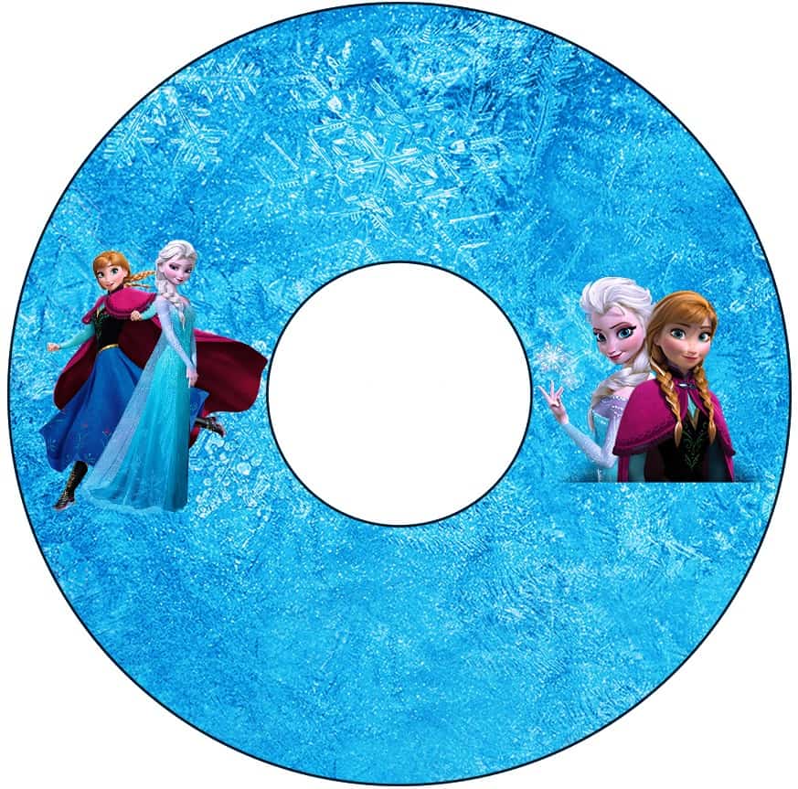 Molde de etiqueta da Frozen para imprimir - CD