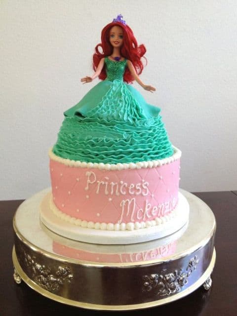 modelo de bolo princesa Ariel