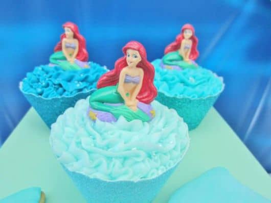cupcakes decorados Ariel Disney