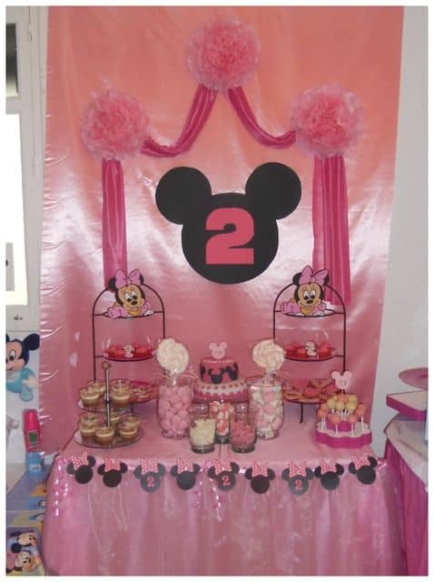 aniversário 2 anos Minnie bebê rosa