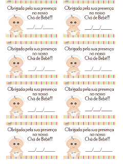 Etiquetas de chá de bebê para imprimir de graça