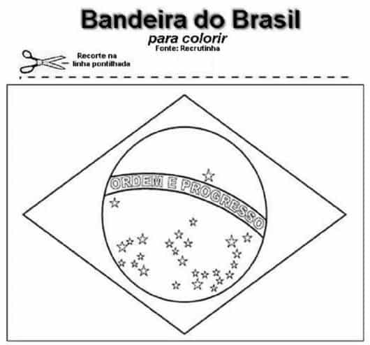bandeira do Brasil para recortar e colorir