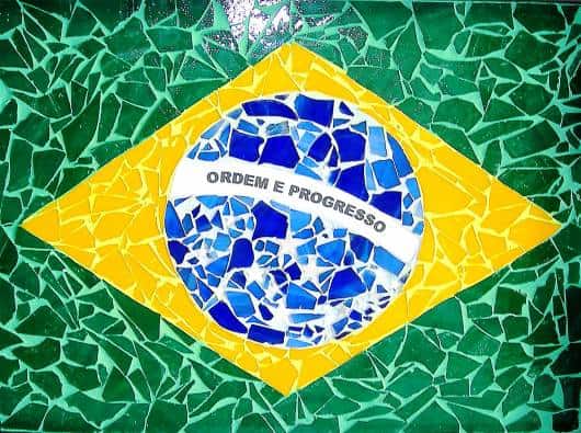 mosaico da bandeira do Brasil