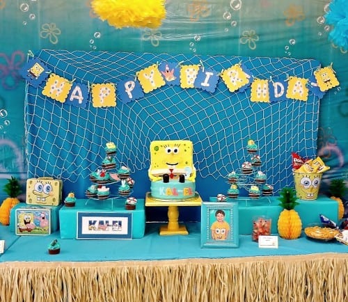 como montar uma festa do bob esponja