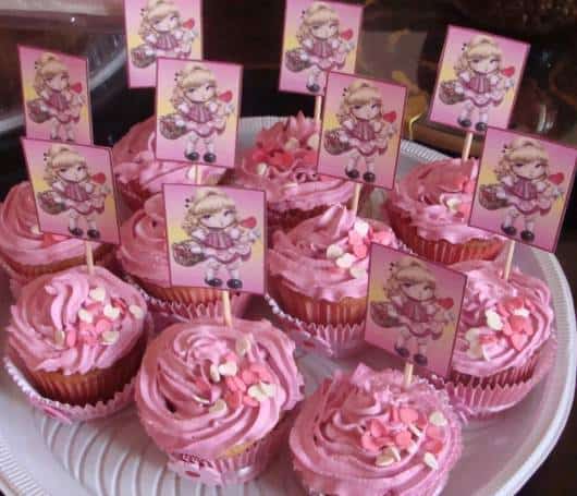 foto de cupcake rosa da jolie