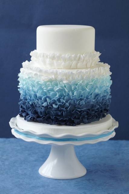 bolo azul 15 anos 