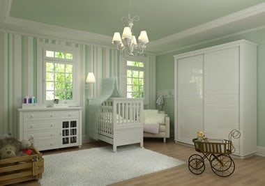 móveis para quarto de bebê amplo