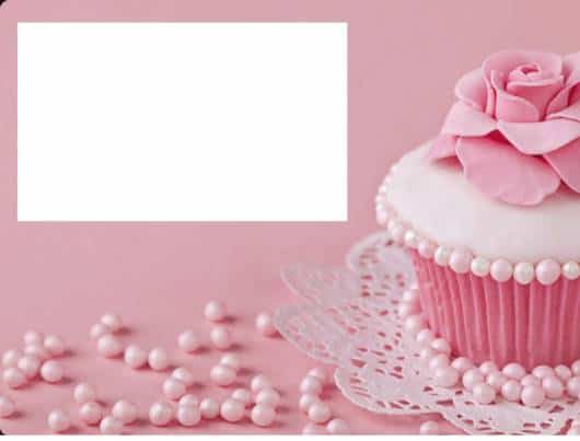 lindo convite da festa cupcake na cor rosa