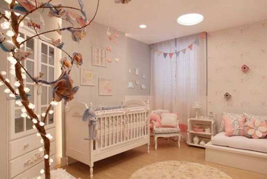 cortina de menina quarto de bebê