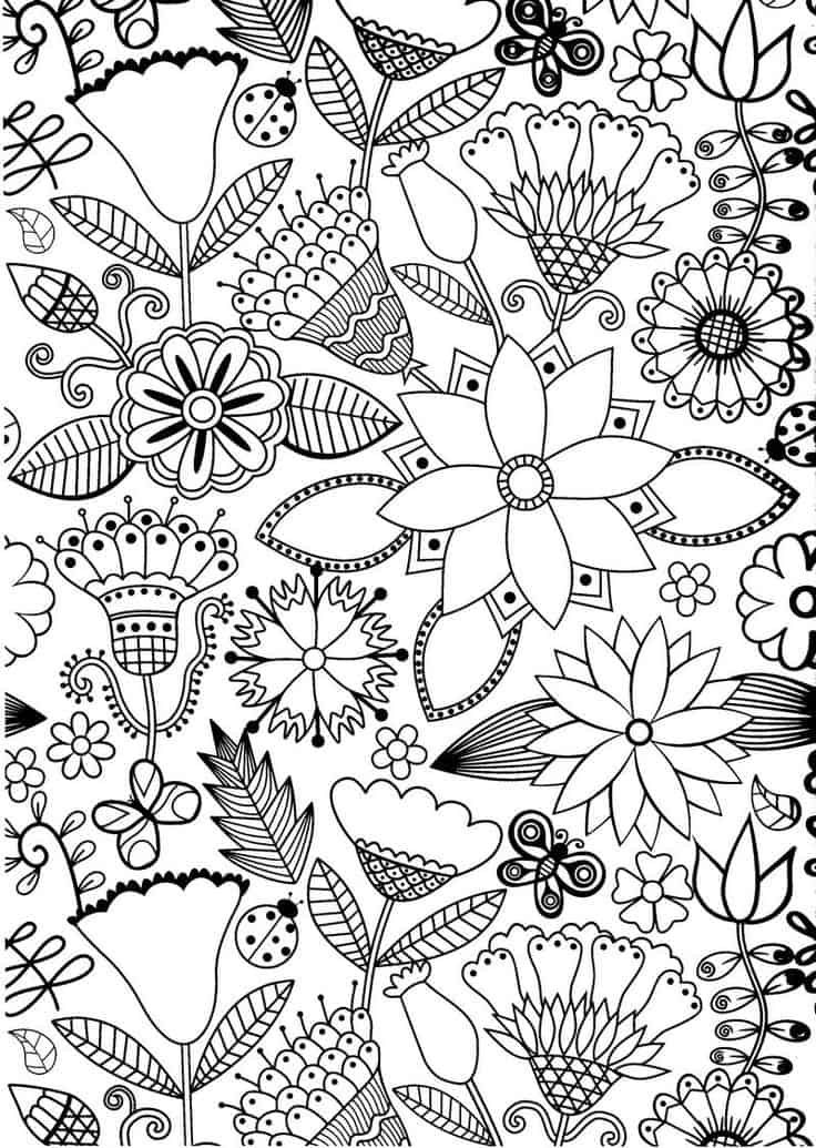 desenho colorir flores