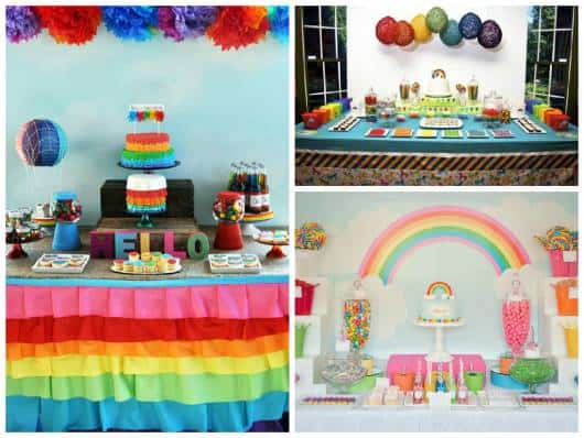 dicas de decoração festa arco-iris 