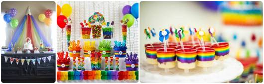 ideias para festa arco-iris 
