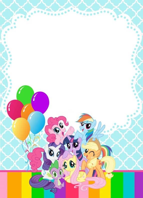 convite festa  my little pony
