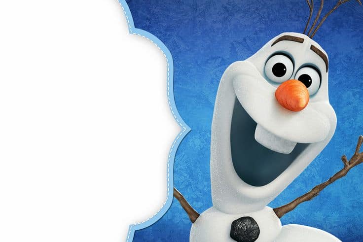 convite para imprimir Olaf