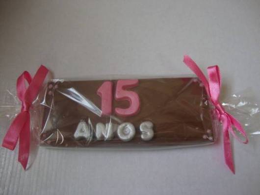 chocolate  lembrancinha 15 anos diferente 