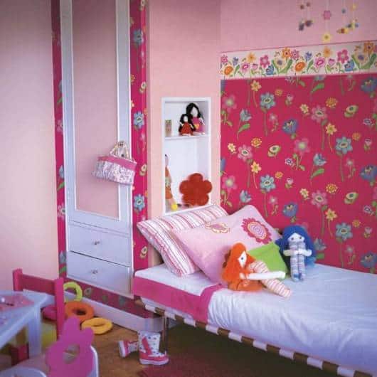 papel de parede pink quarto menina
