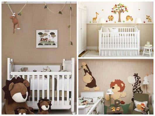 ideias para decorar quarto safári de bebê