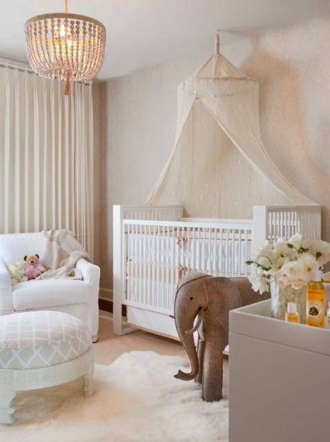 decoração clean quarto bebê menina