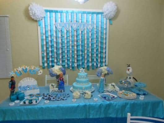 decoração frozen azul