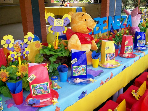 decoração de festa do ursinho pooh