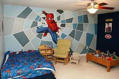 parede pintada homem aranha