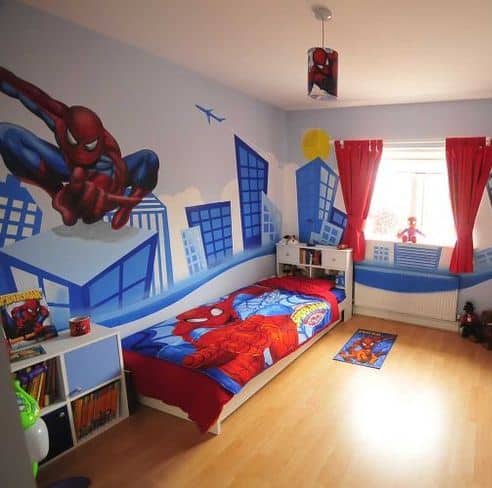 quarto infantil homem aranha