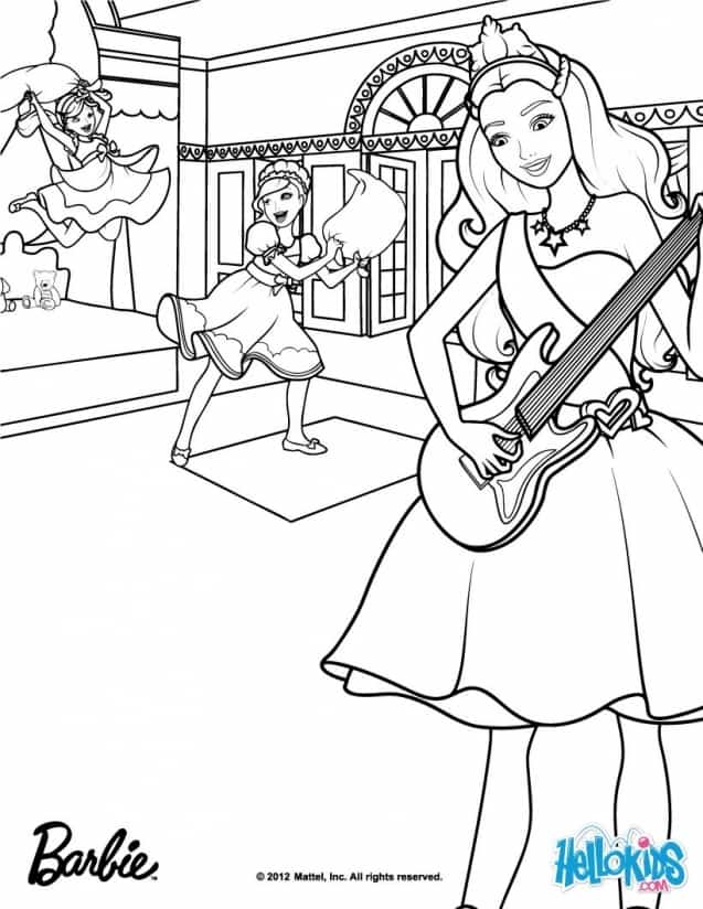 barbie tocando guitarra