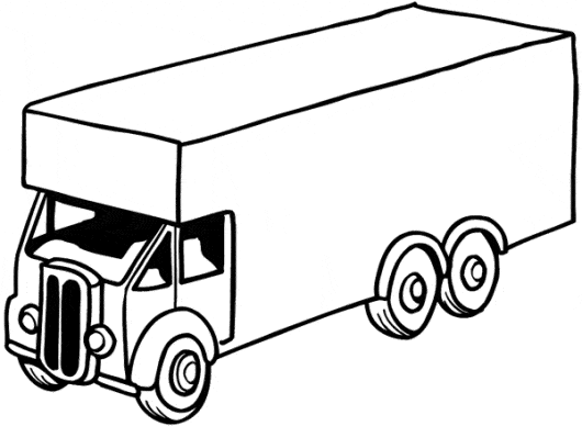 desenhos de carros para colorir caminhão de transporte