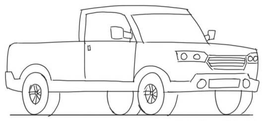 caminhão em desenhos de carros para colorir