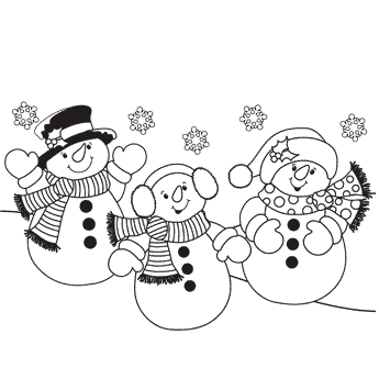 família bonecos de neve