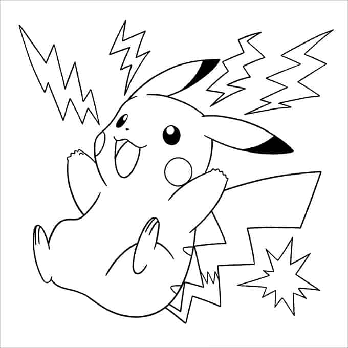 desenho para pintar pikachu