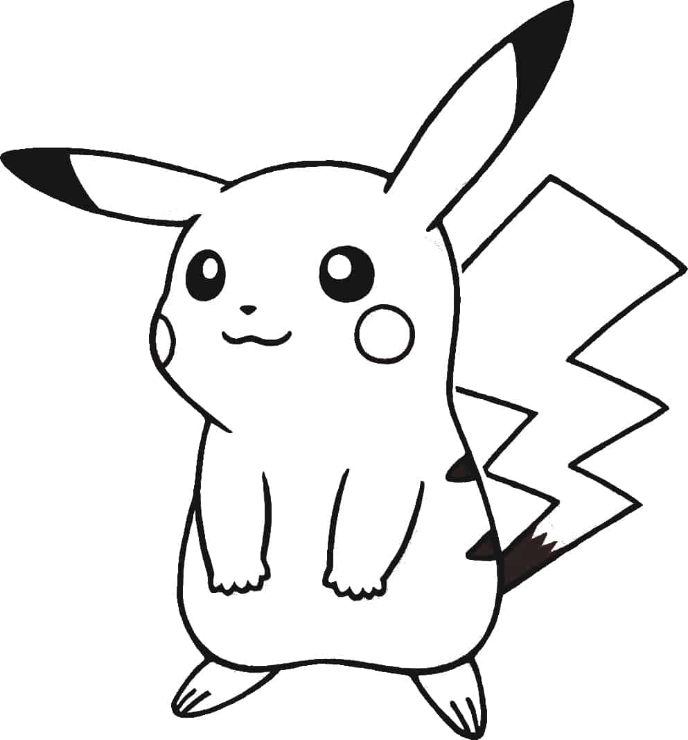 desenho simples pikachu