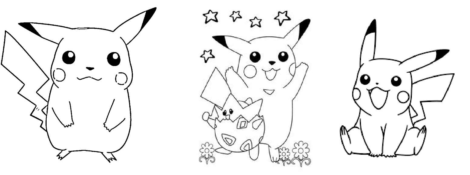 desenhos para pintar pikachu