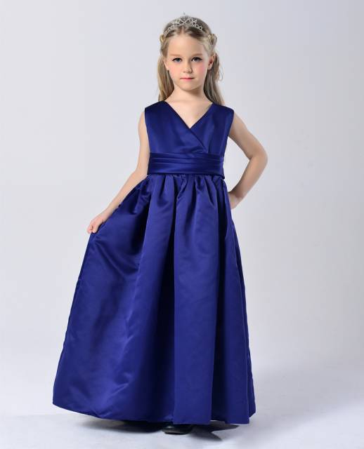 vestido de formatura infantil azul
