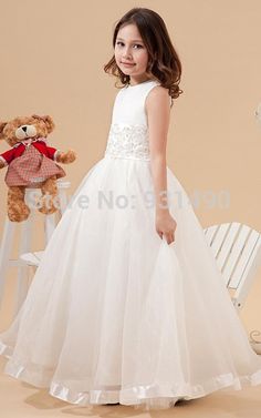 vestido de formatura infantil branco