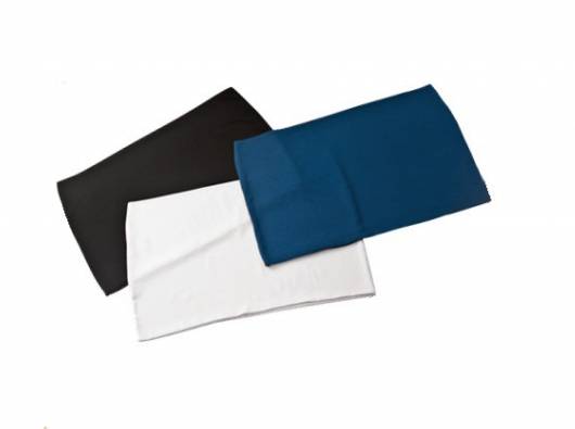 Faixas para calça gestante nas cores preta, branca e azul.